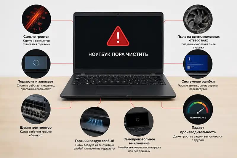 Как понять, что ноутбук пора чистить