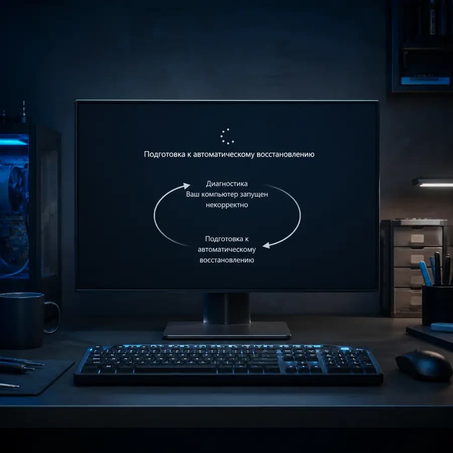 Автоматическое восстановление Windows запускается по кругу — экран диагностики системы