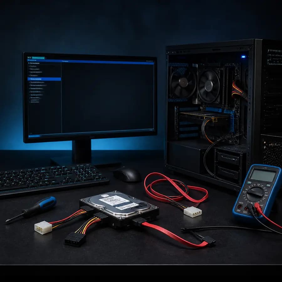 Компьютер не видит жёсткий диск — проверка HDD и подключения накопителя