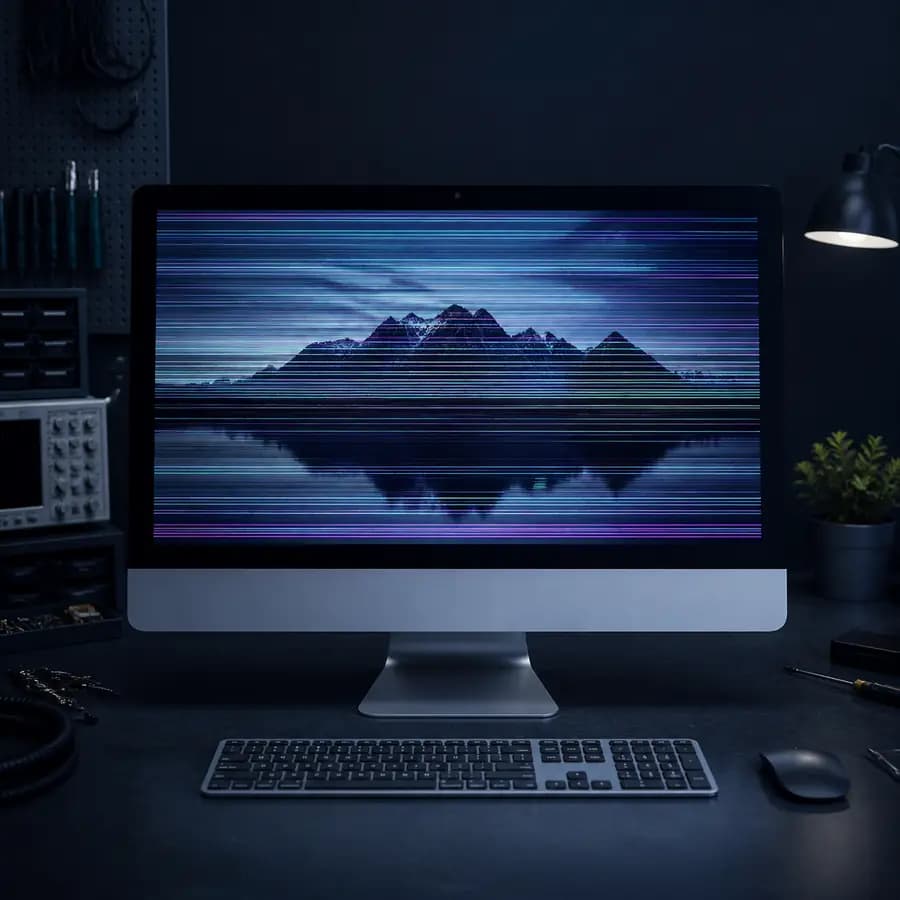 Полосы на экране iMac — искажения изображения на дисплее моноблока