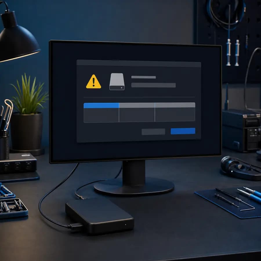 Диск требует форматирования — предупреждение Windows и проверка файловой системы